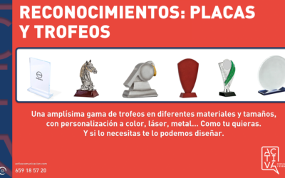 Trofeos, reconocimientos y placas