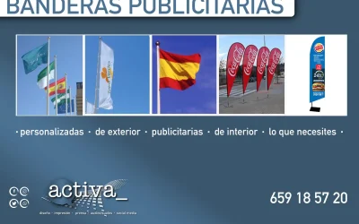 Banderas institucionales y banderas piblicitarias