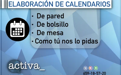 Diseño y fabricación de calendarios.