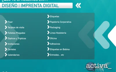 Lo que te ofrecemos en diseño e imprenta digital