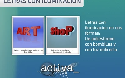 Letras con iluminación