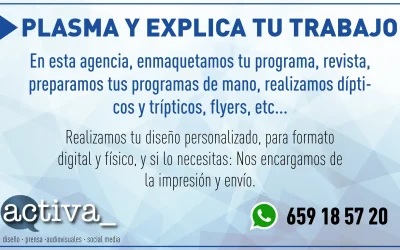 Plasma, imprime y explica tu trabajo