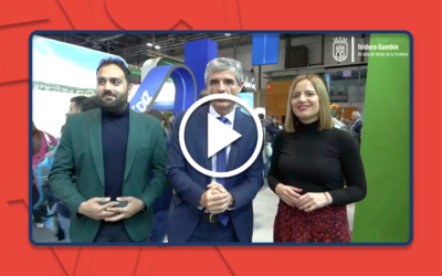 vídeo informativo durante evento